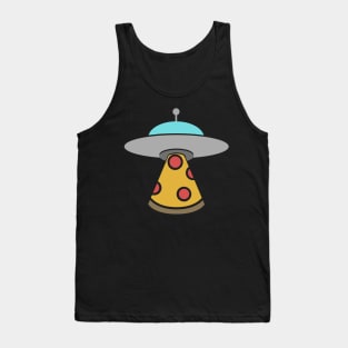 UFO Alien Abduction Pizza Party Tank Top